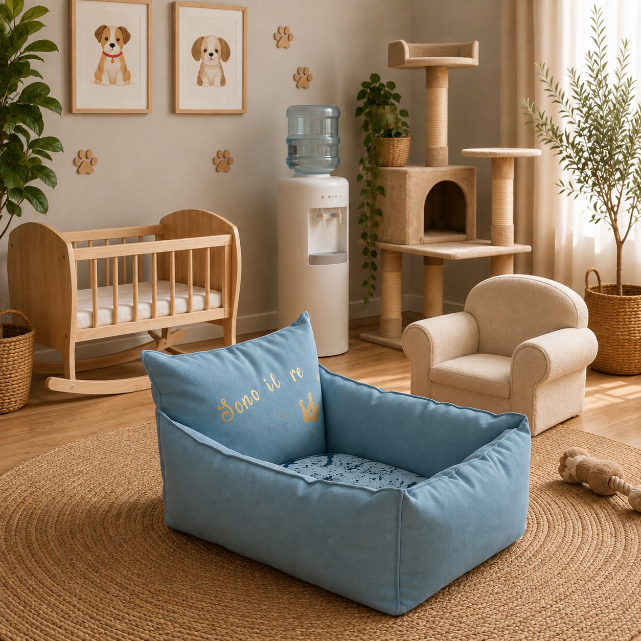 Cuccia Divanetto Artigianale in Cotone per Cani